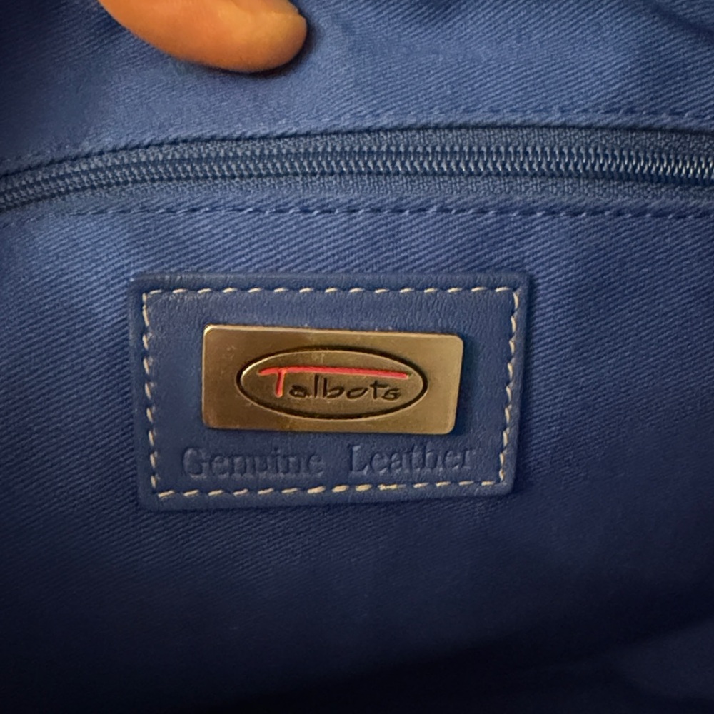 Talbots Y2K Blue Leather Women's Shoulder Bag - Picture 2 of 10